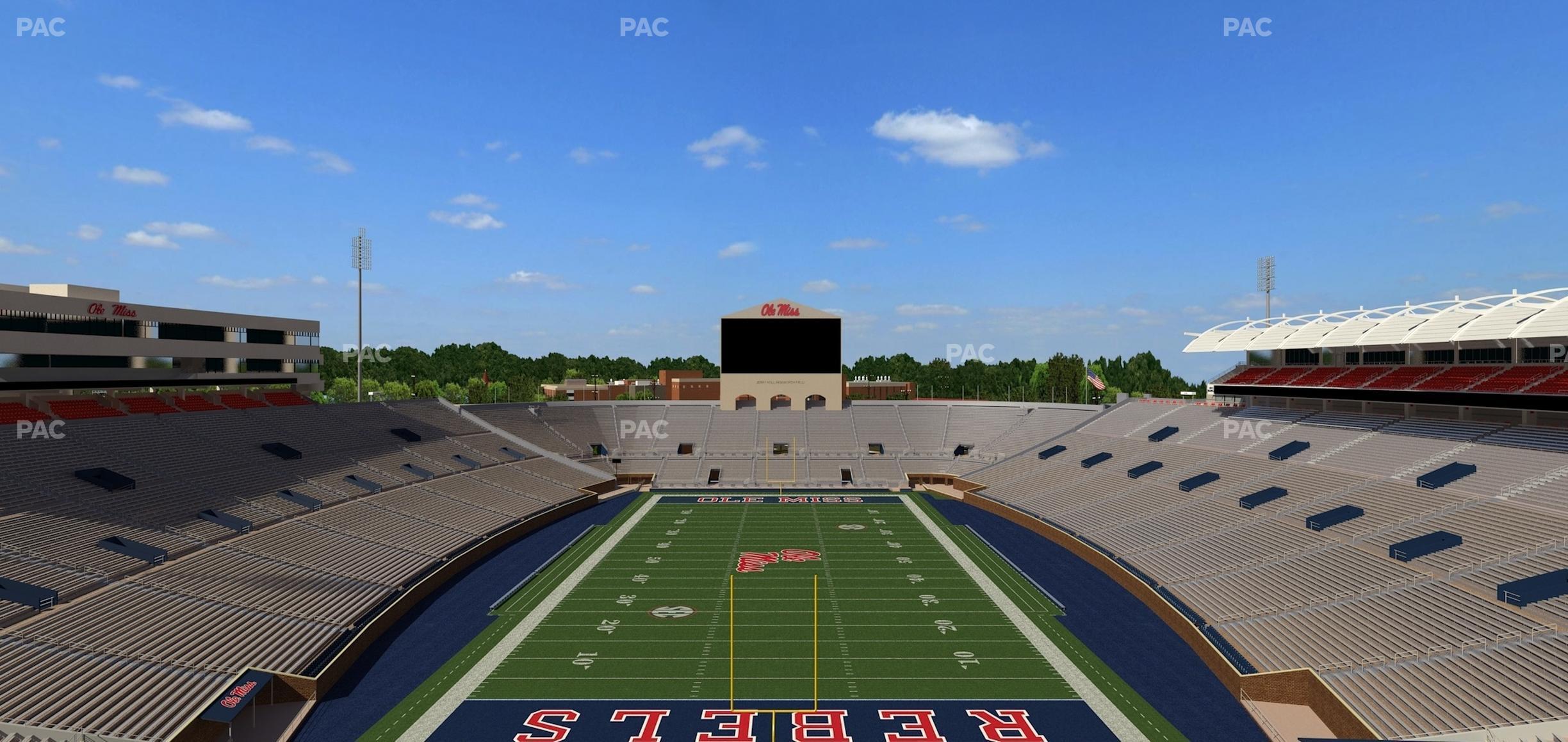 Seating view for Vaught Hemingway Stadium Section South Zone Club 112