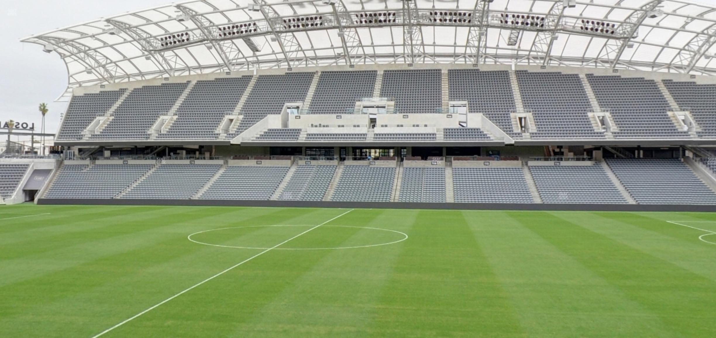 Seating view for BMO Stadium Section Field Club B