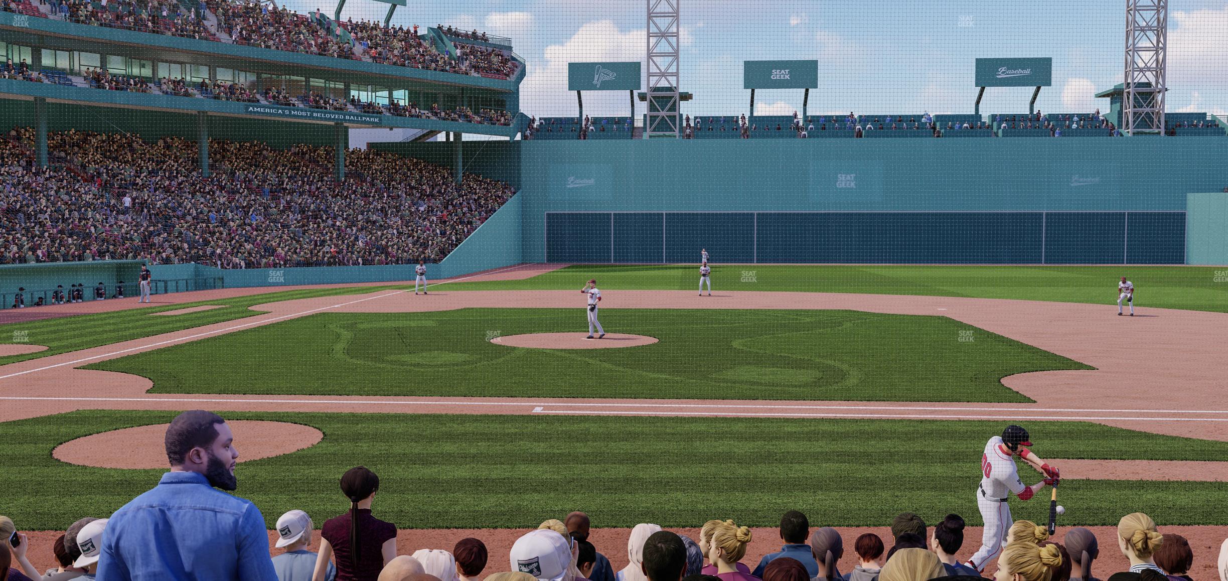 Seating view for Fenway Park Section Field Box 31