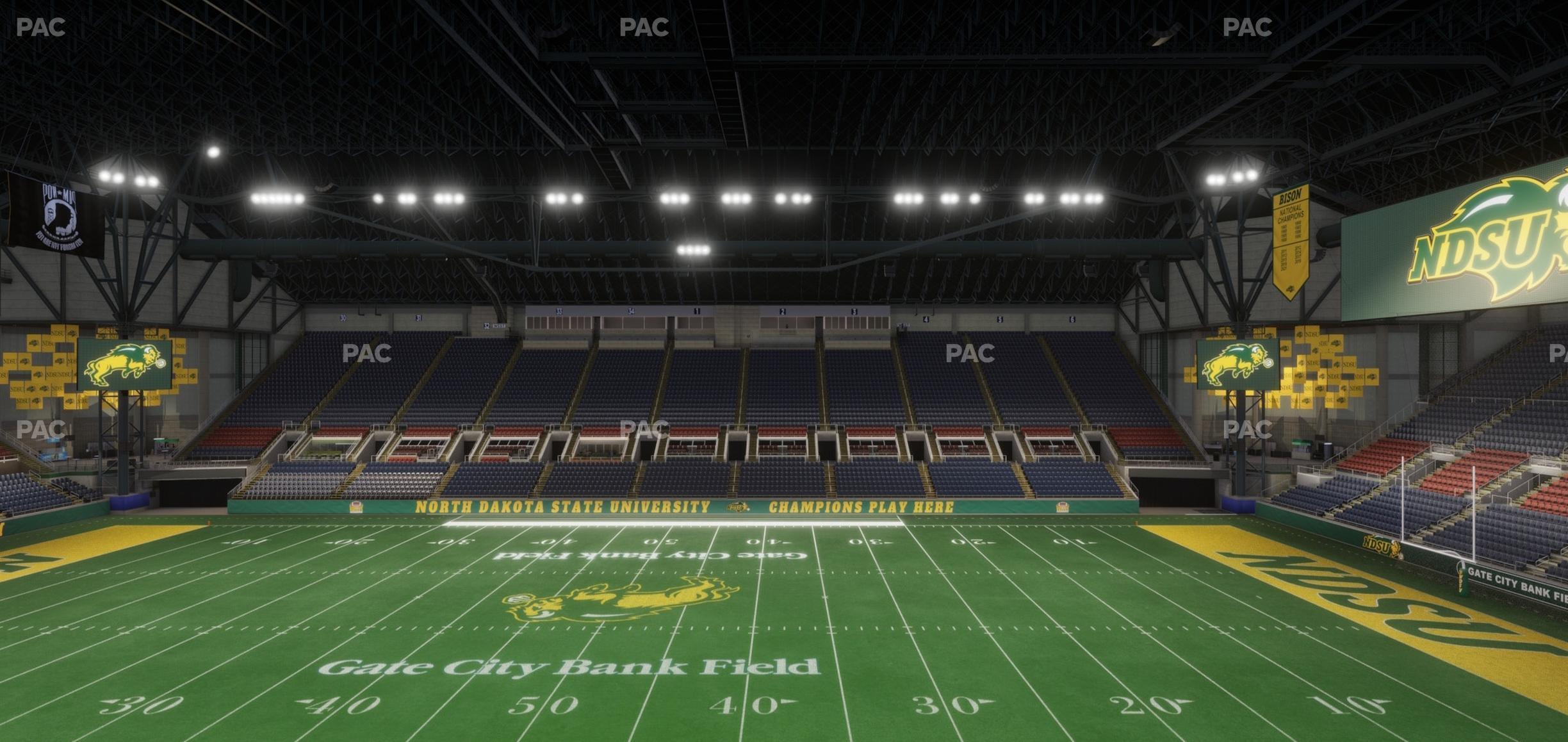 Seating view for Fargodome Section Elevated 17