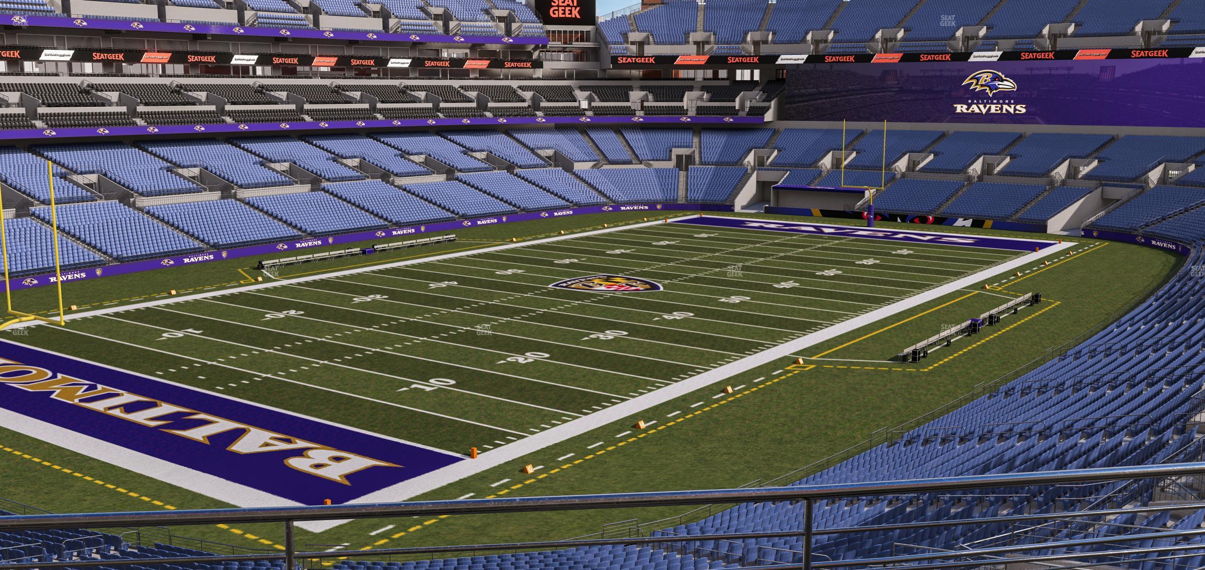 Seating view for M&T Bank Stadium Section 234