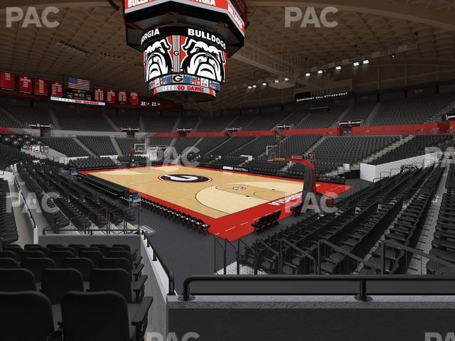 Seating view for Stegeman Coliseum Section B