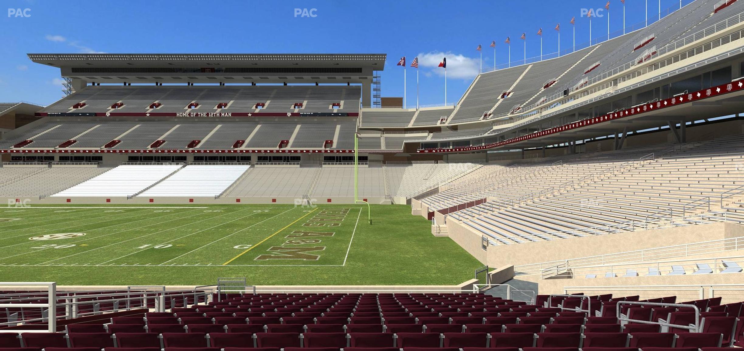 Seating view for Kyle Field Section Field Box 2