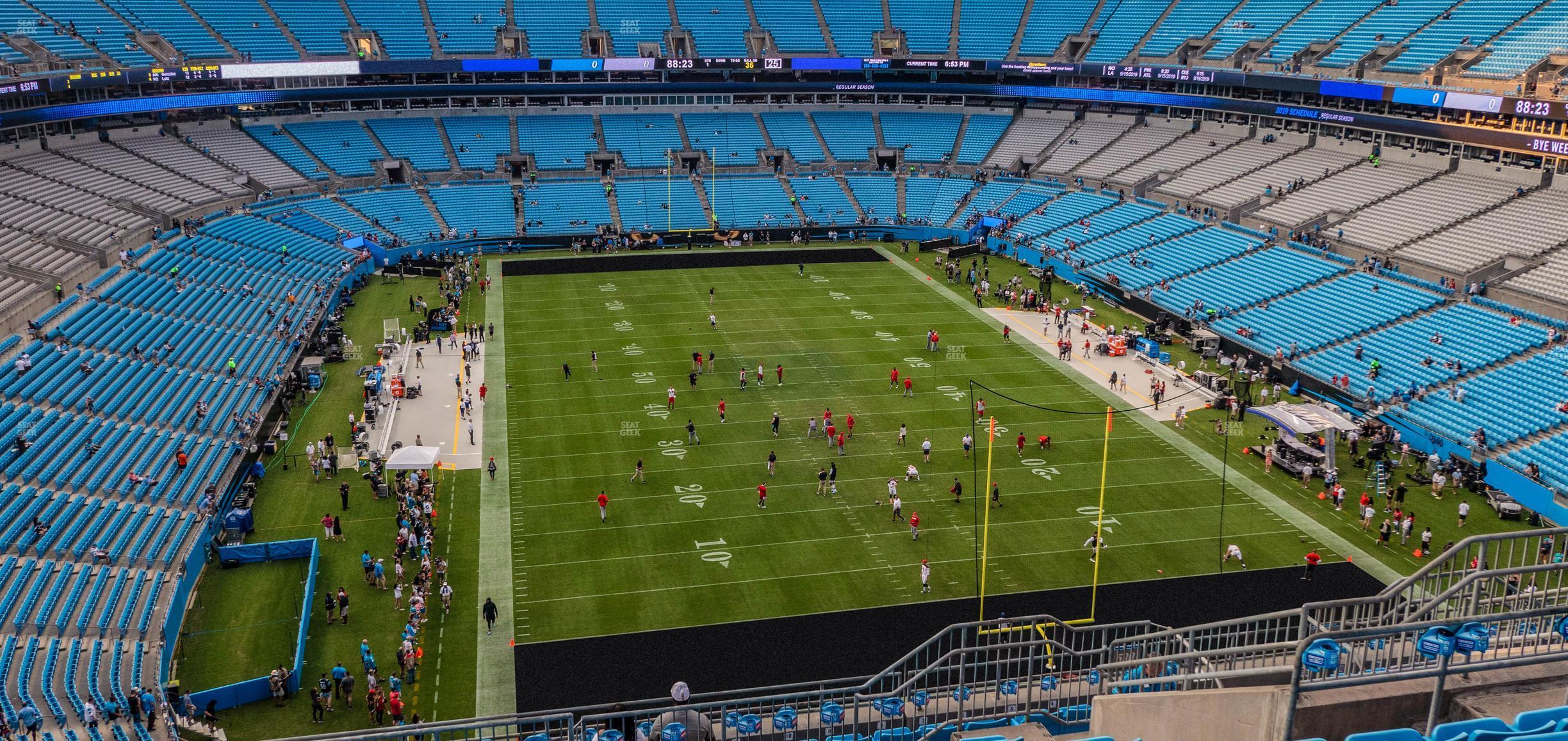 Seating view for Bank of America Stadium Section 530