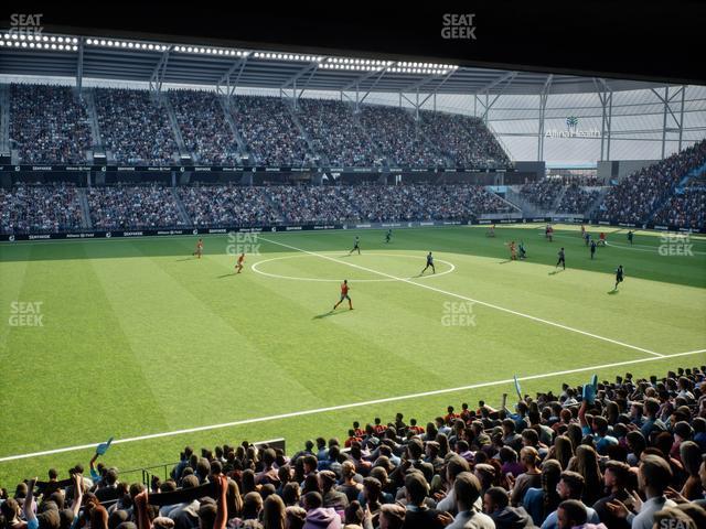 Seating view for Allianz Field Section Loge 34 C