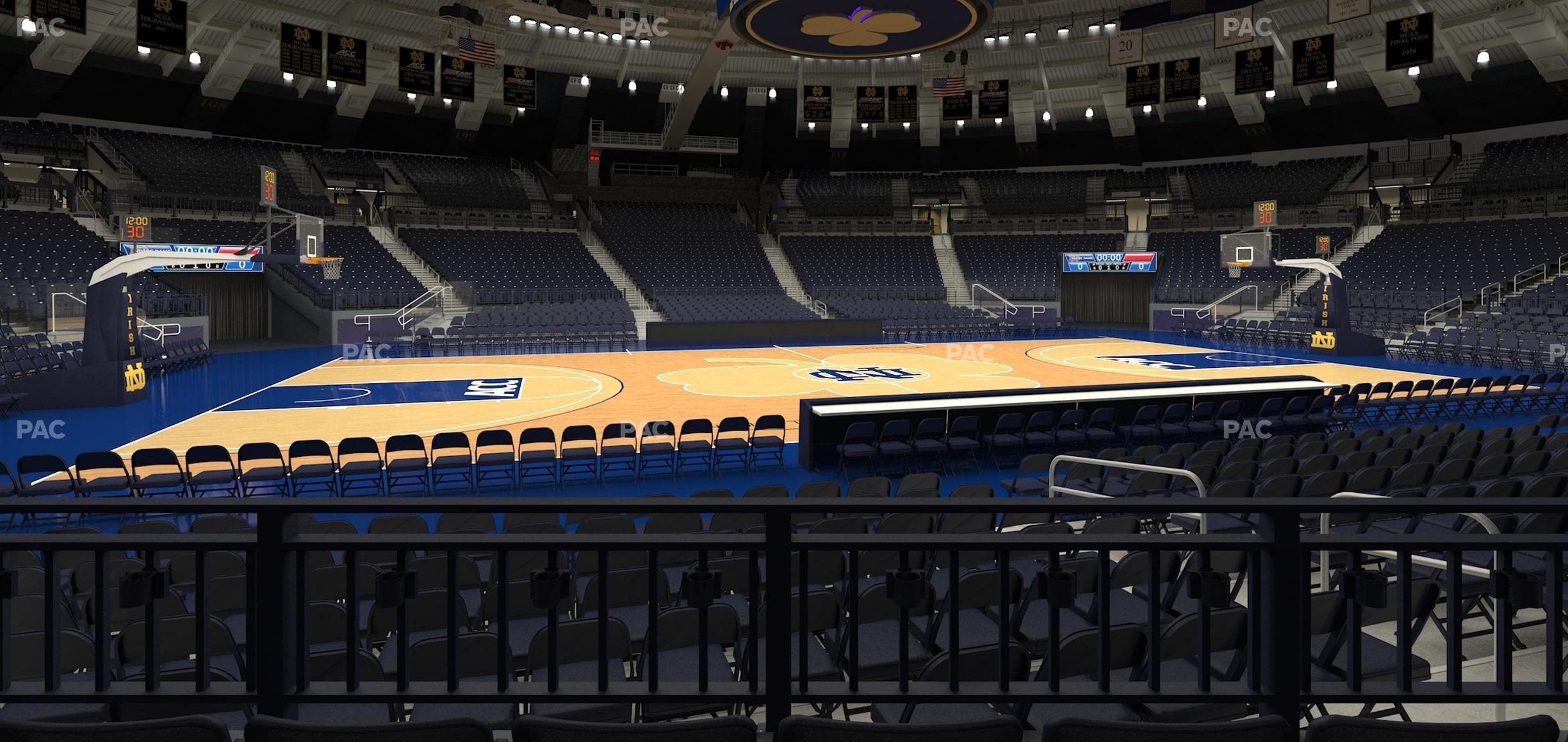 Seating view for Purcell Pavilion at the Joyce Center Section 2