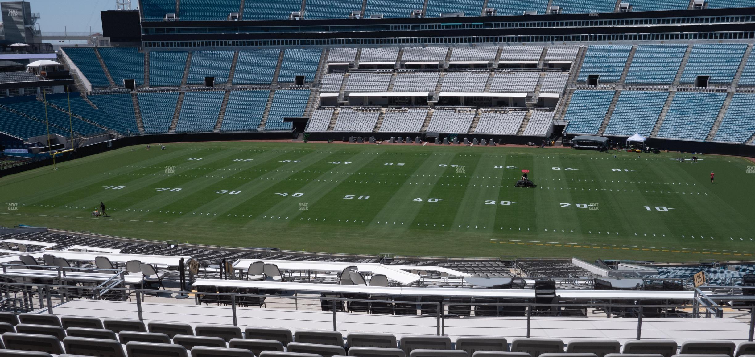 Seating view for EverBank Stadium Section Gallagher Club 235