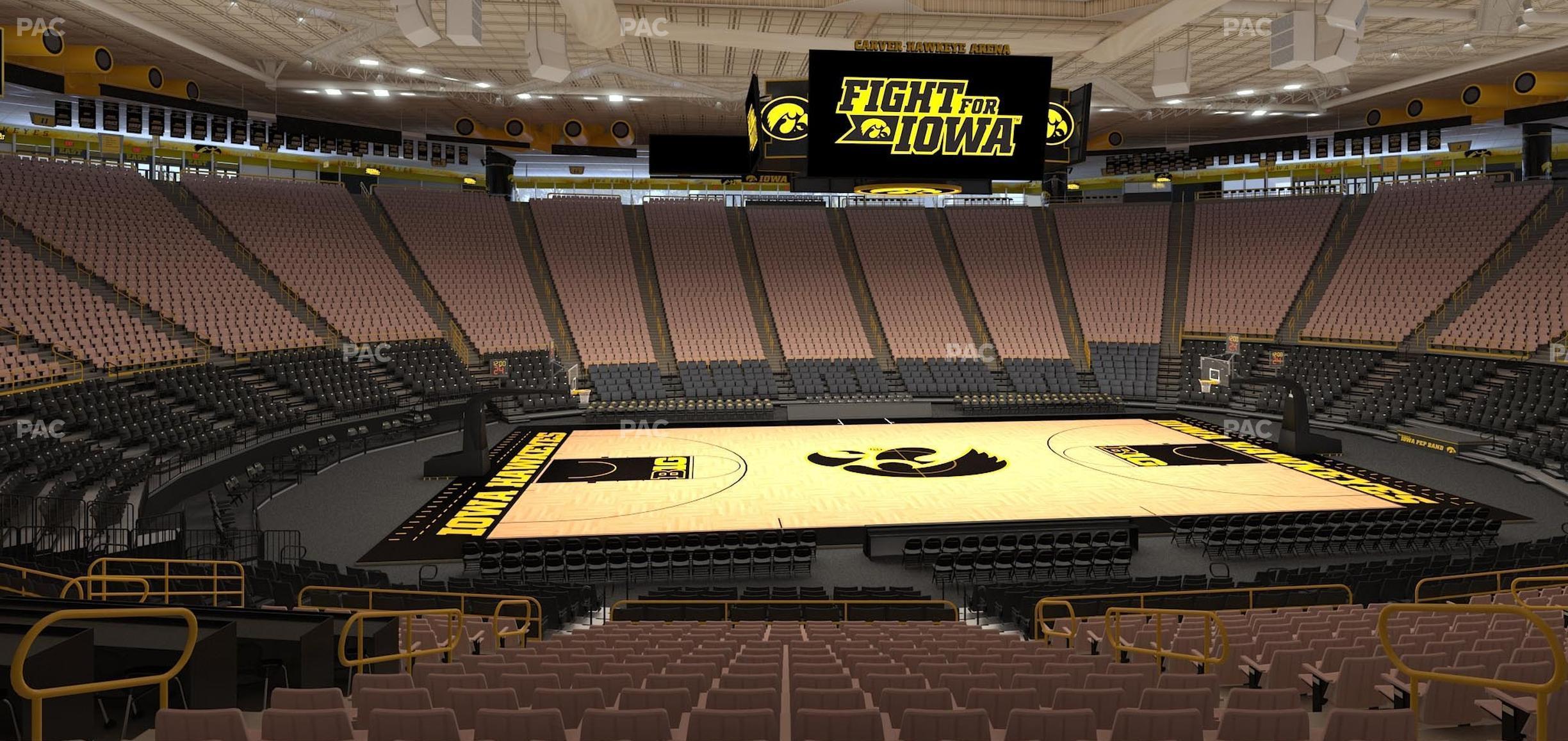 Seating view for Carver-Hawkeye Arena Section Aa