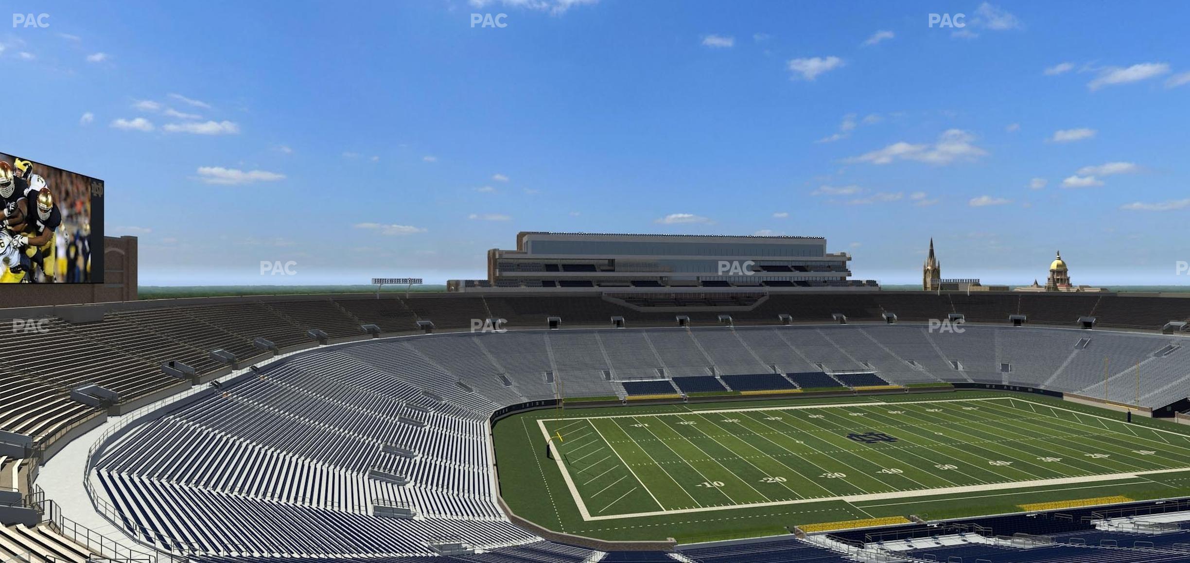 Seating view for Notre Dame Stadium Section Corbett Loge 717