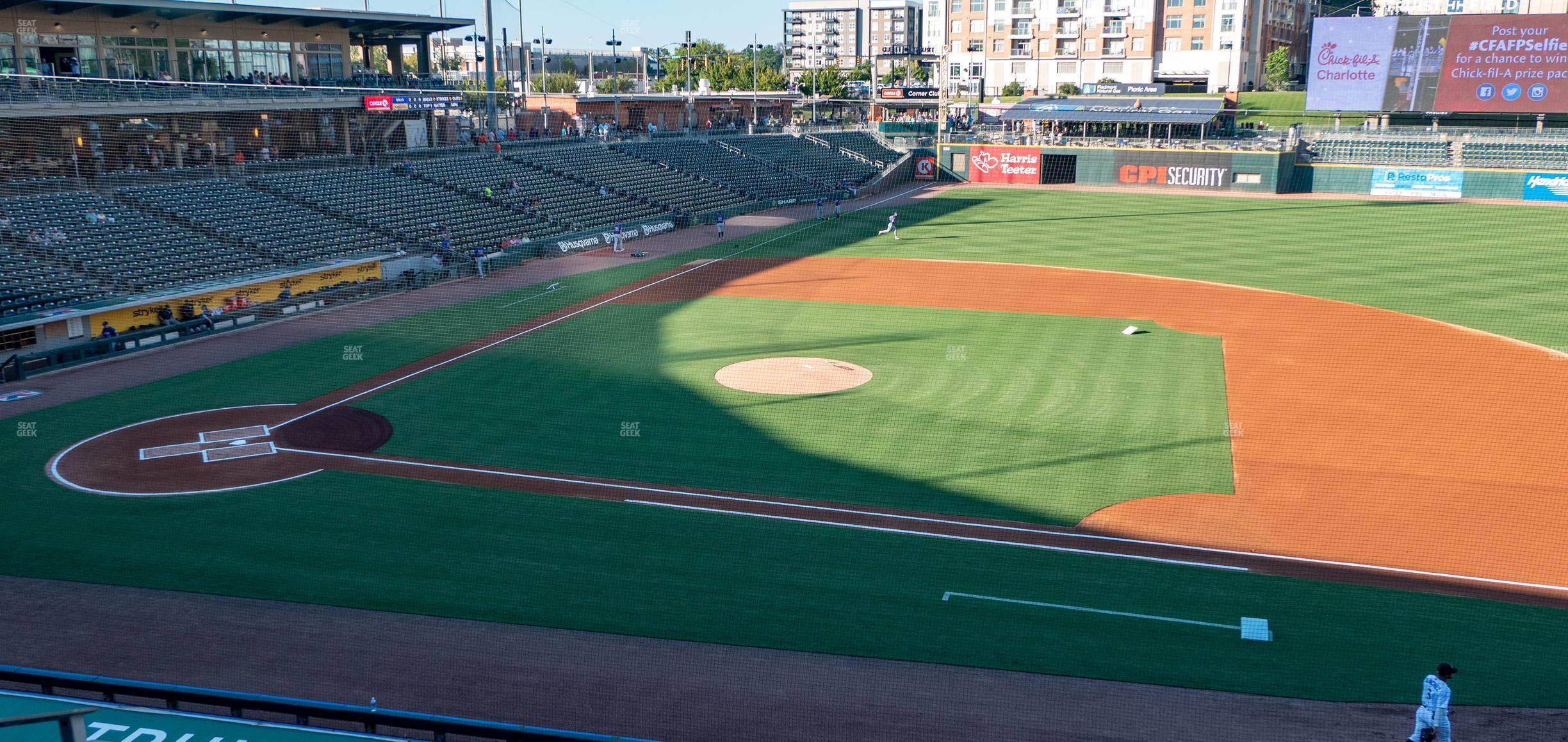 Seating view for Truist Field Section 205