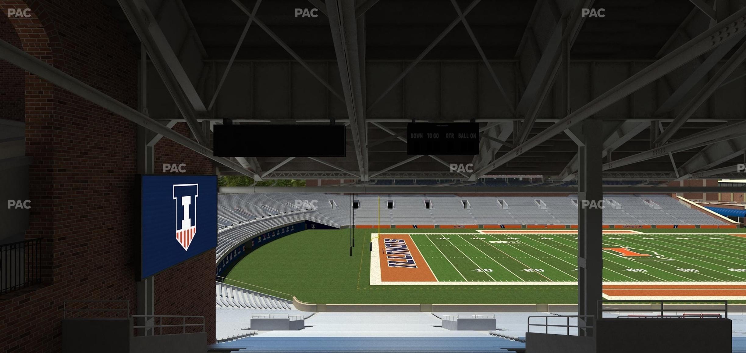 Seating view for Memorial Stadium - IL Section Back 109