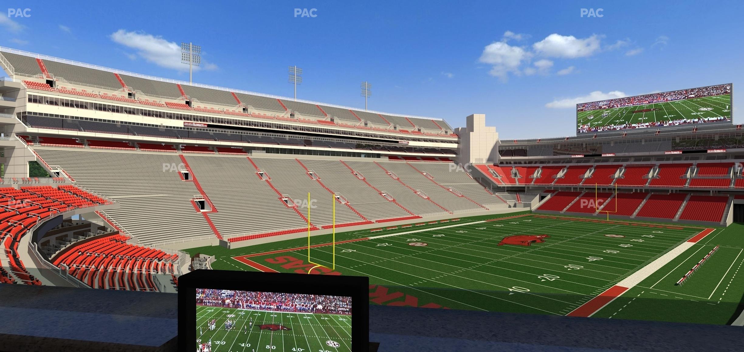 Seating view for Razorback Stadium Section Loge 66