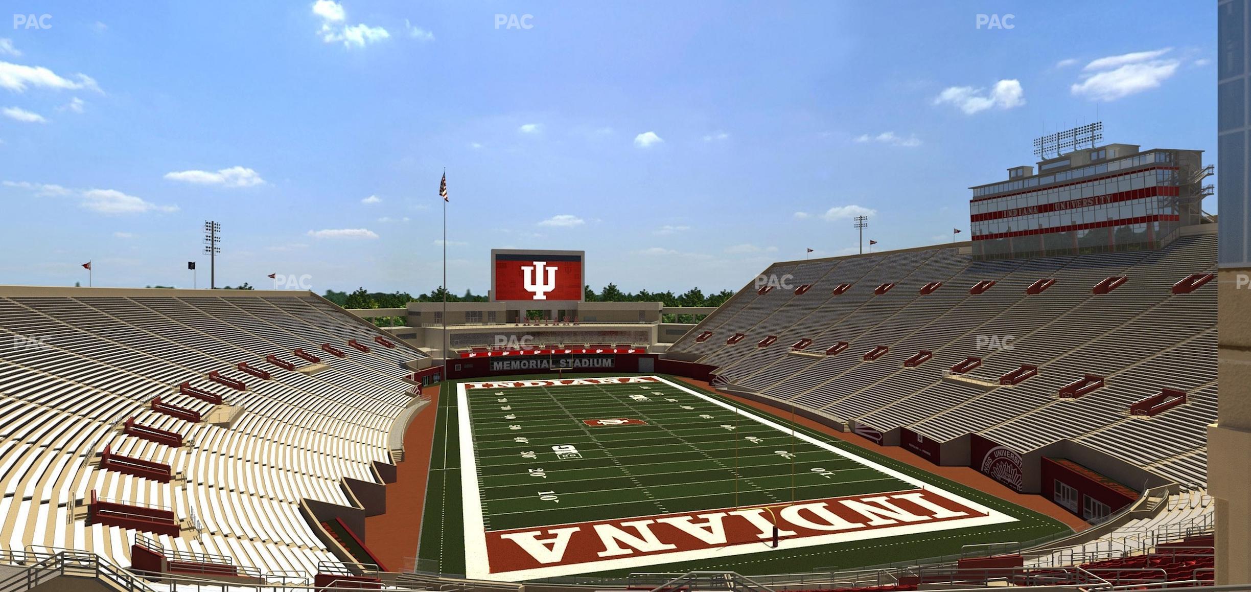 Seating view for Memorial Stadium - Indiana Section 18