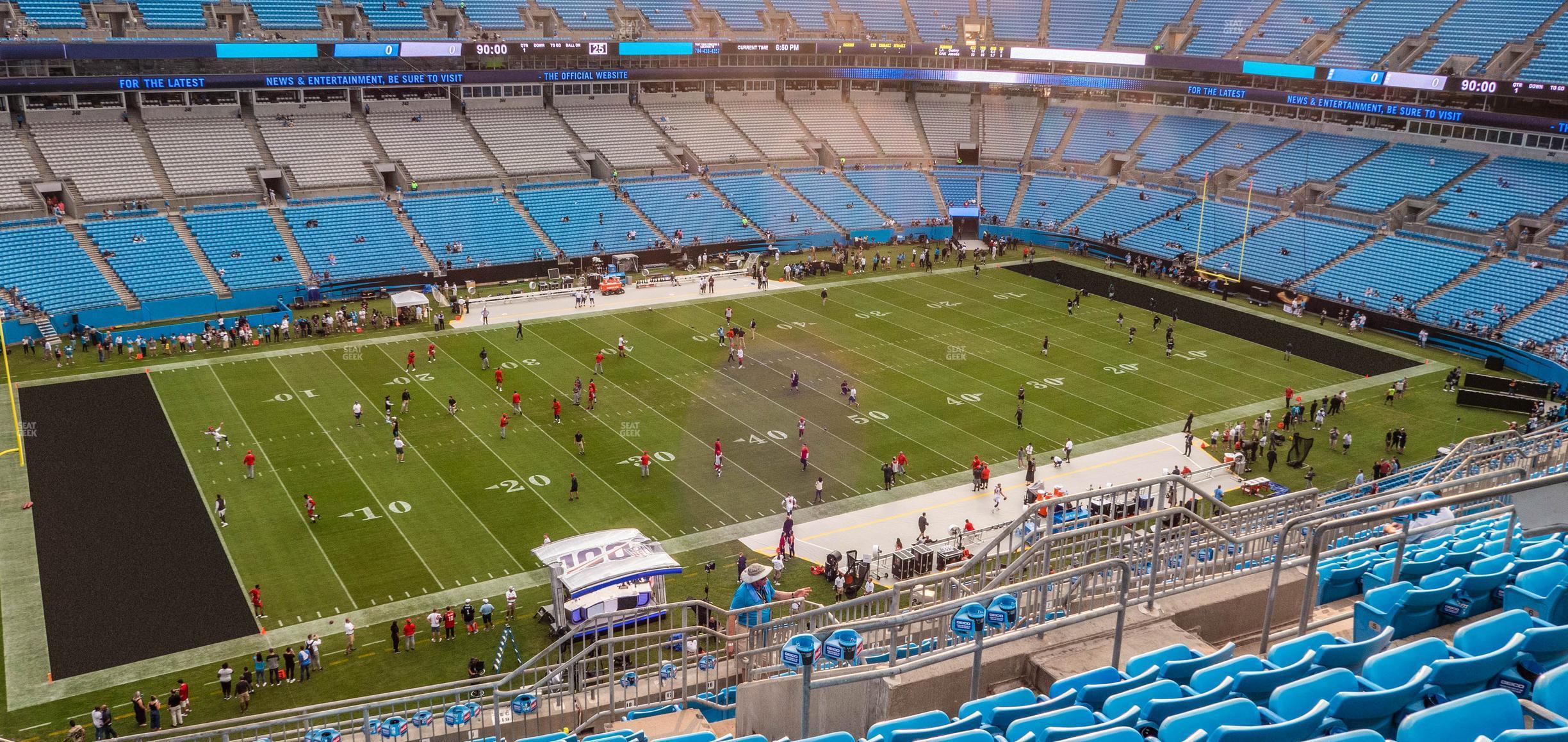 Seating view for Bank of America Stadium Section 519