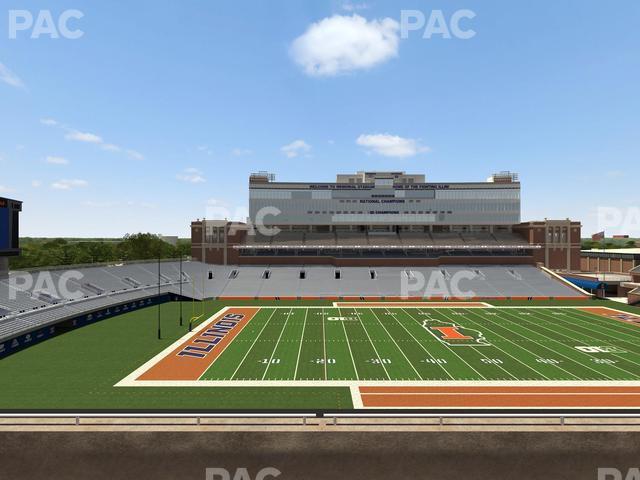 Seating view for Memorial Stadium - IL Section 207