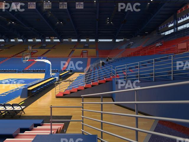 Seating view for Allen Fieldhouse Section P