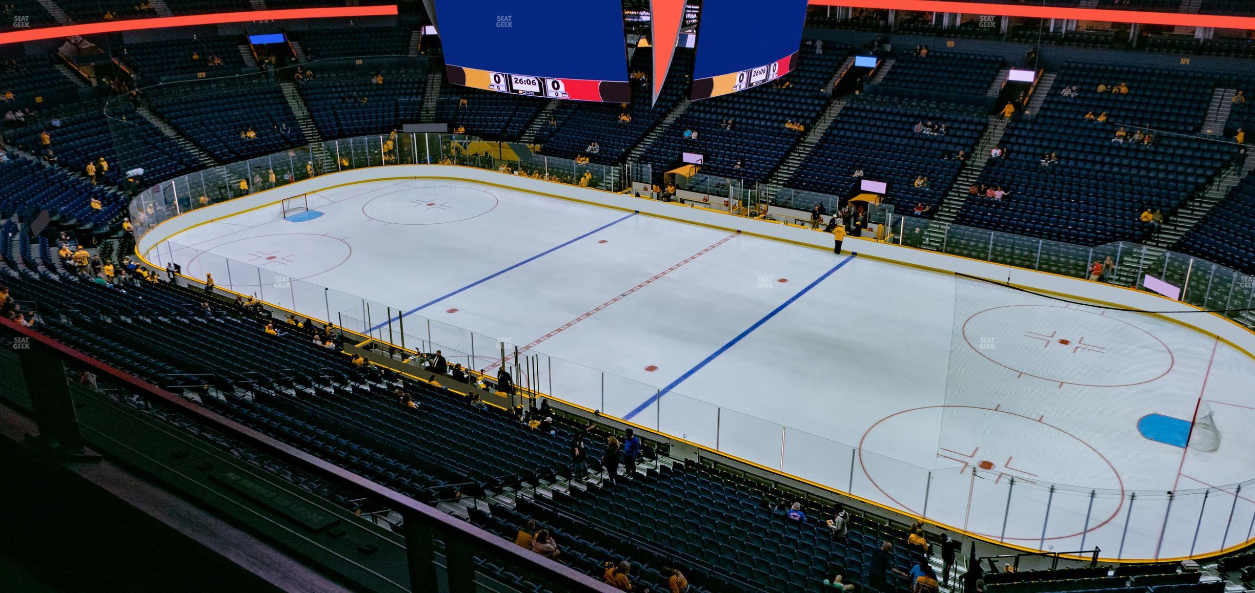 Seating view for Bridgestone Arena Section 312