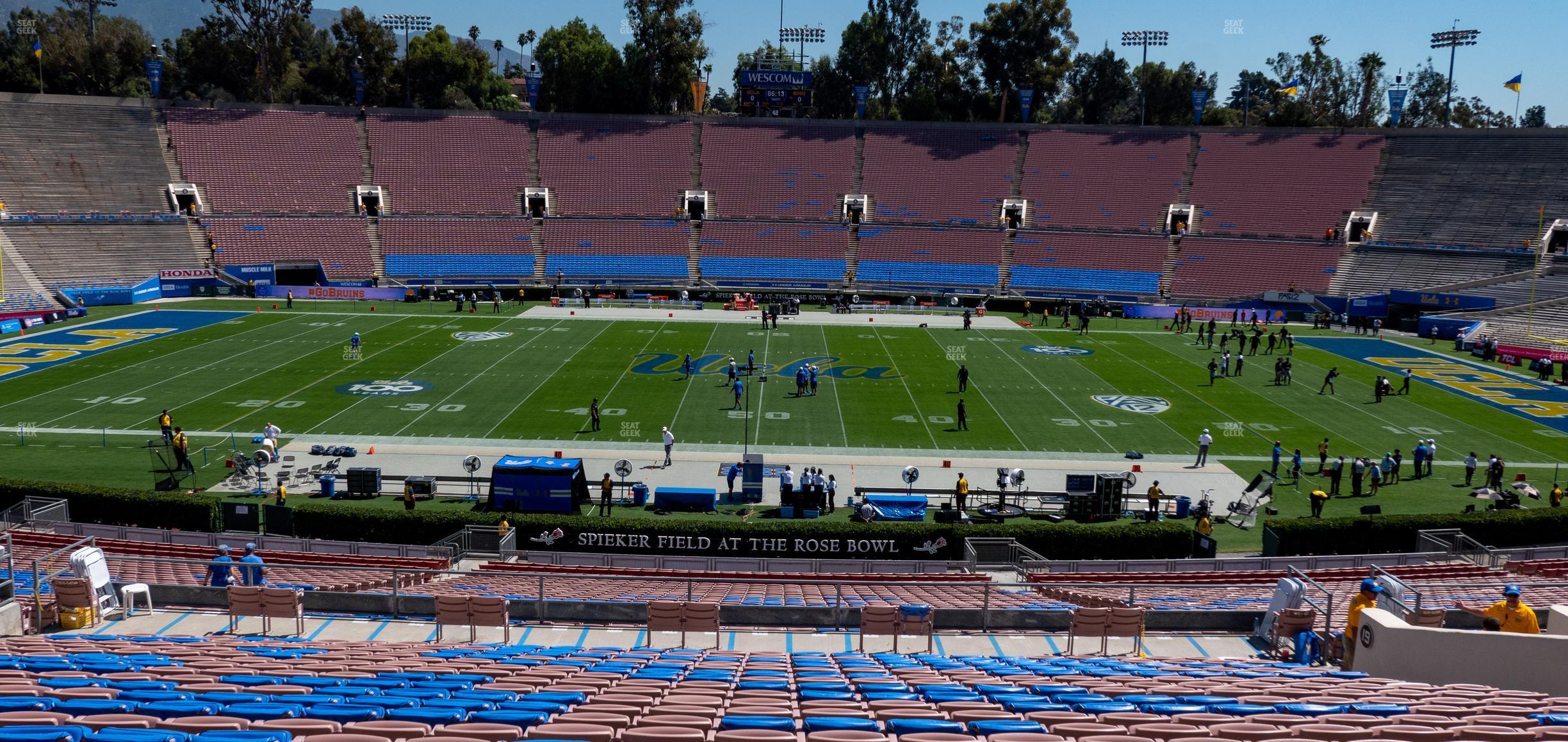 Seating view for Rose Bowl Stadium Section Upper 18