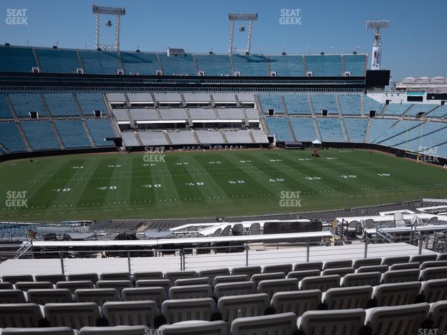 Seating view for EverBank Stadium Section Gallagher Club 238