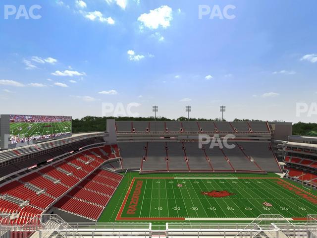 Seating view for Razorback Stadium Section 525