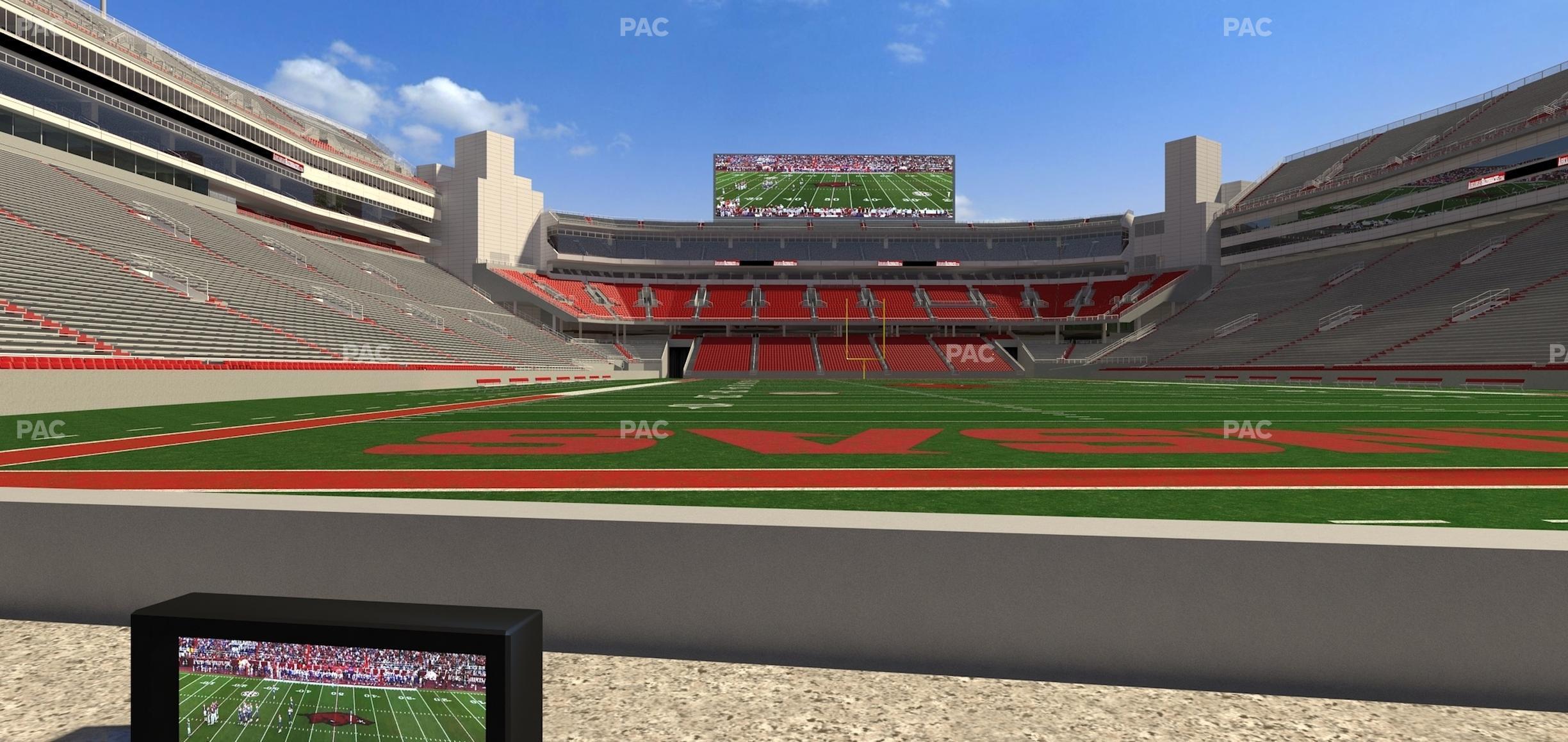 Seating view for Razorback Stadium Section Loge 16