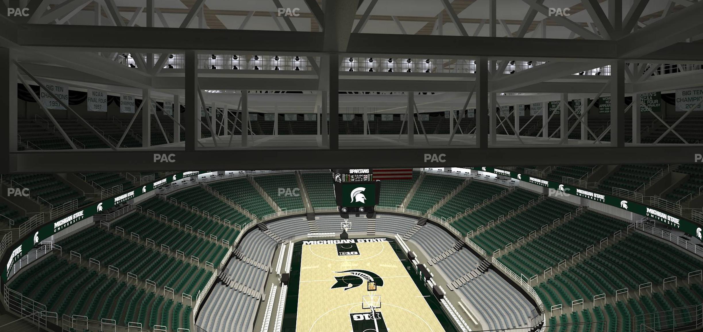 Seating view for Jack Breslin Student Events Center Section Bleachers 219