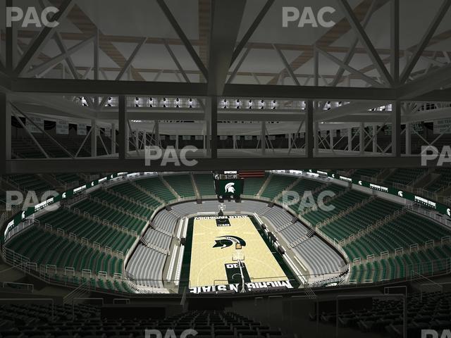 Seating view for Jack Breslin Student Events Center Section Bleachers 219