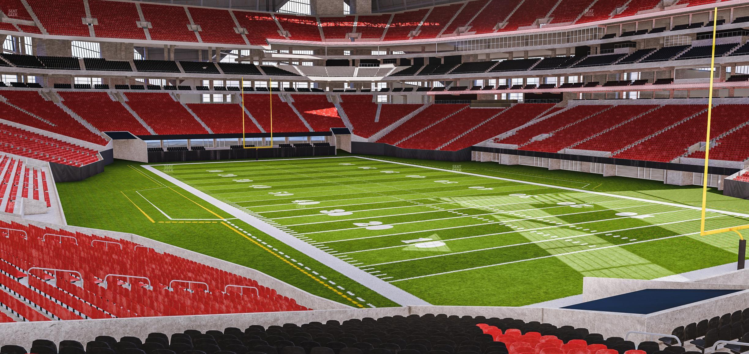 Seating view for Mercedes-Benz Stadium Section 104