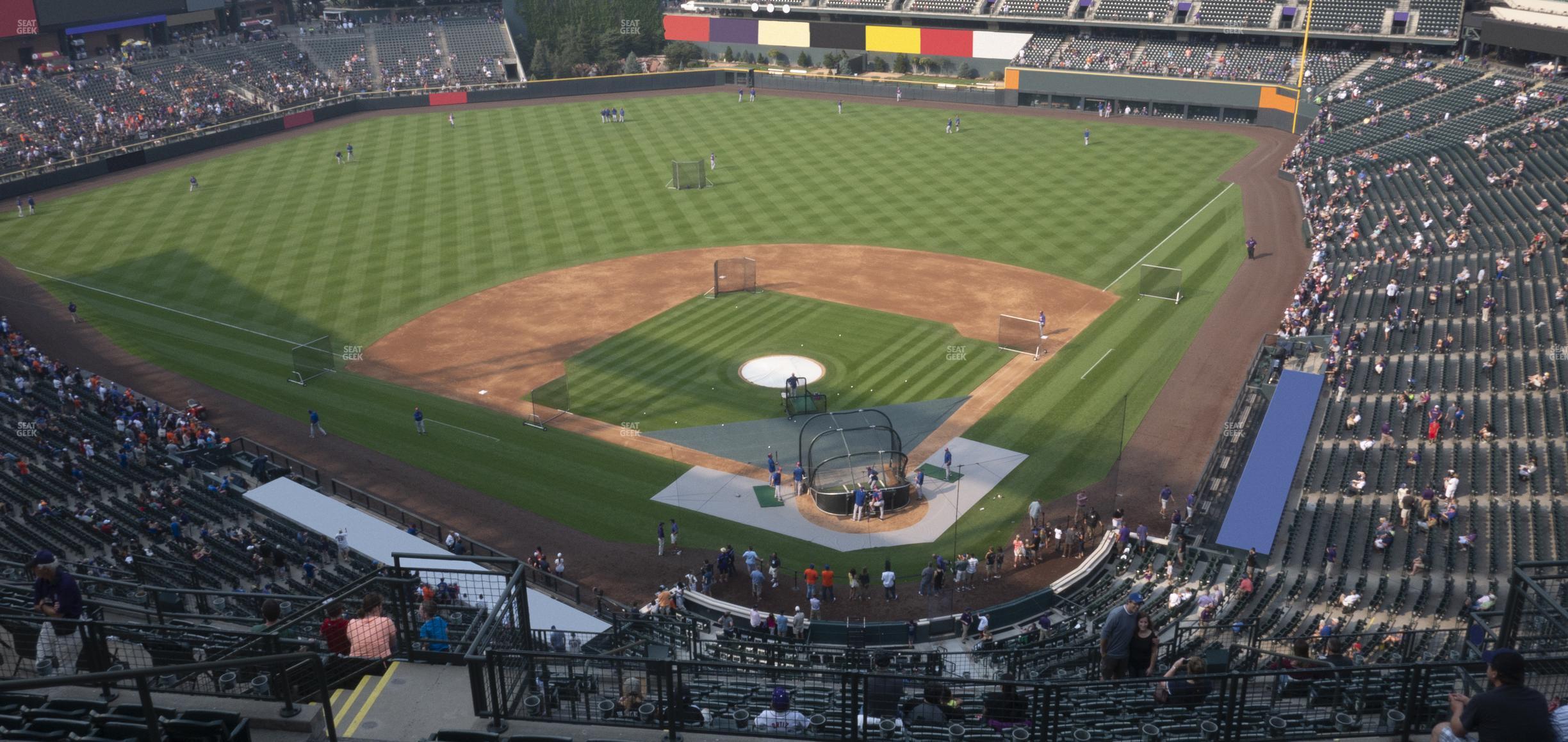 Seating view for Coors Field Section Upper 332