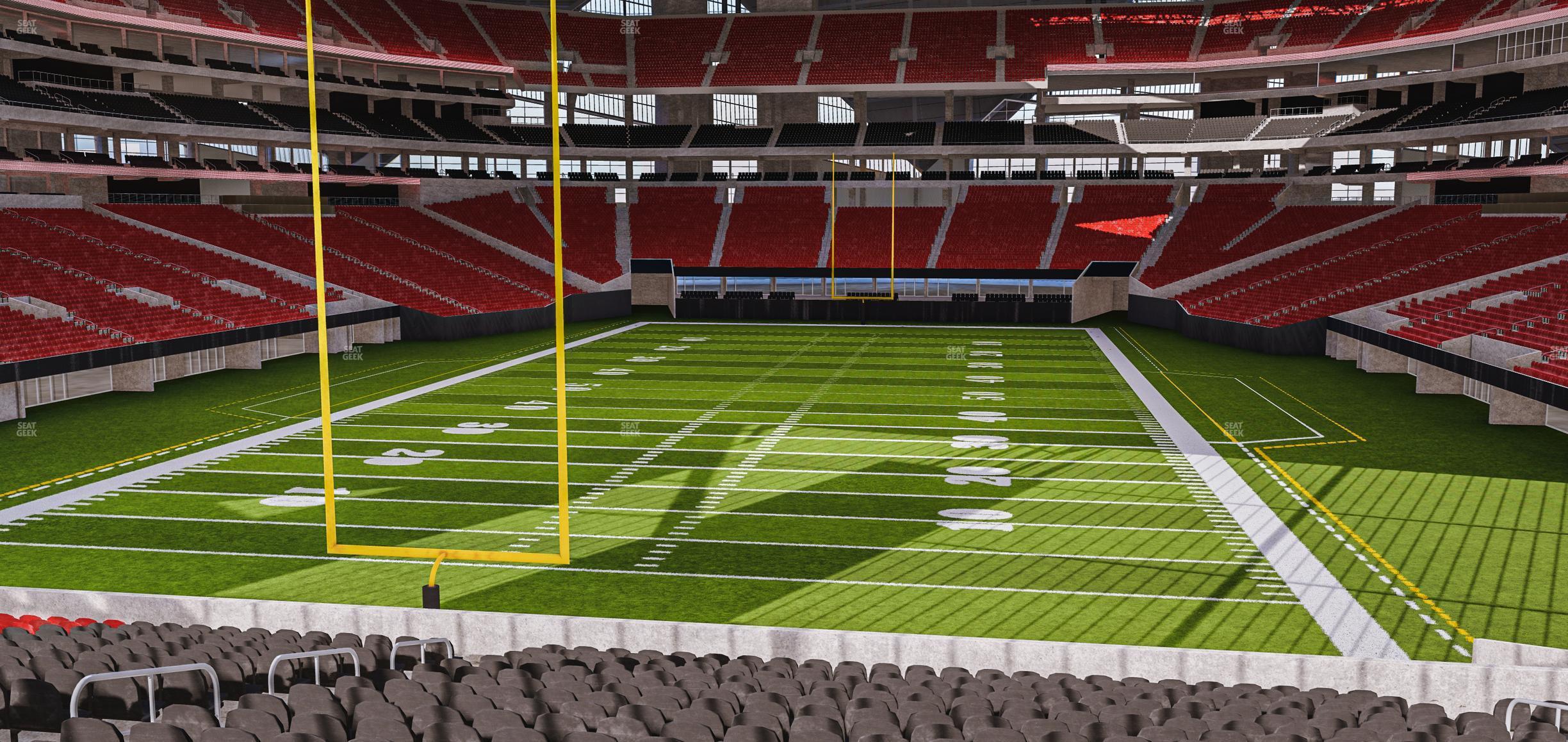 Seating view for Mercedes-Benz Stadium Section 136