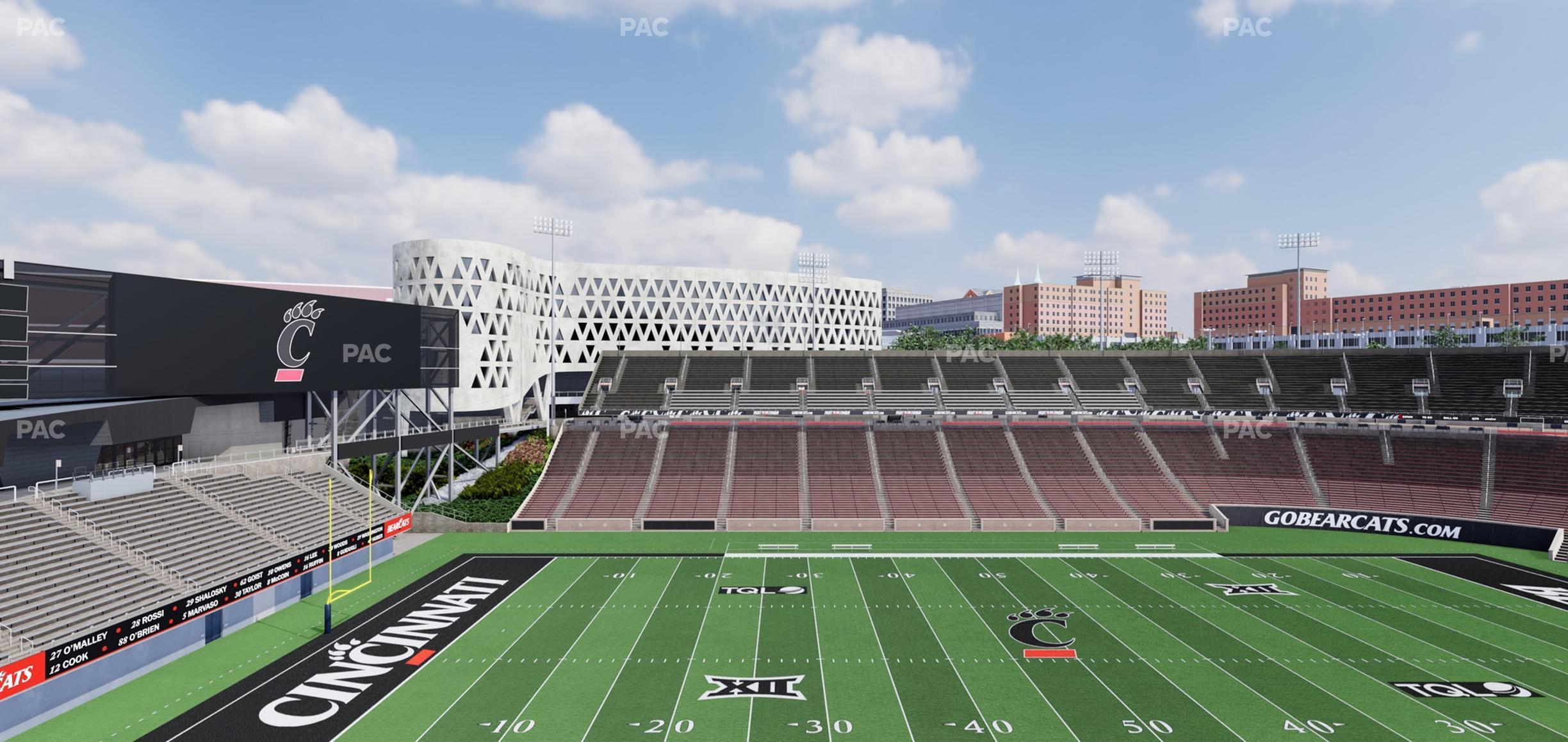 Seating view for Nippert Stadium Section Club 343