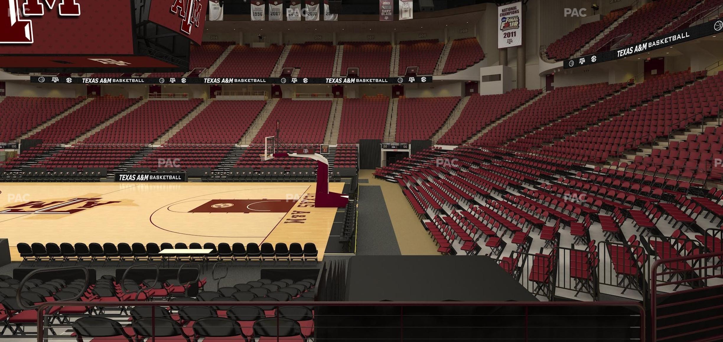 Seating view for Reed Arena Section 119