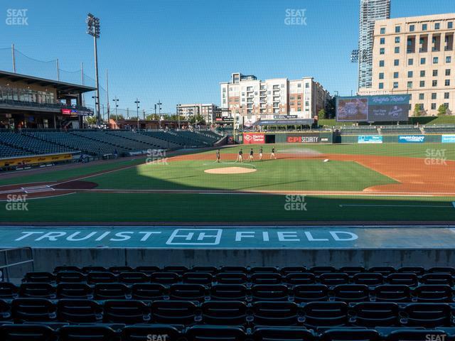 Seating view for Truist Field Section 107