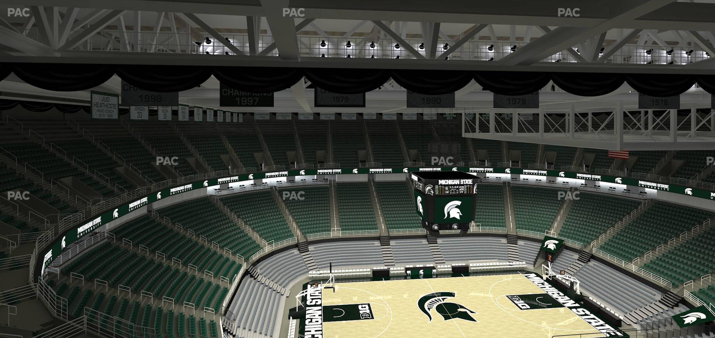 Seating view for Jack Breslin Student Events Center Section Bleachers 229