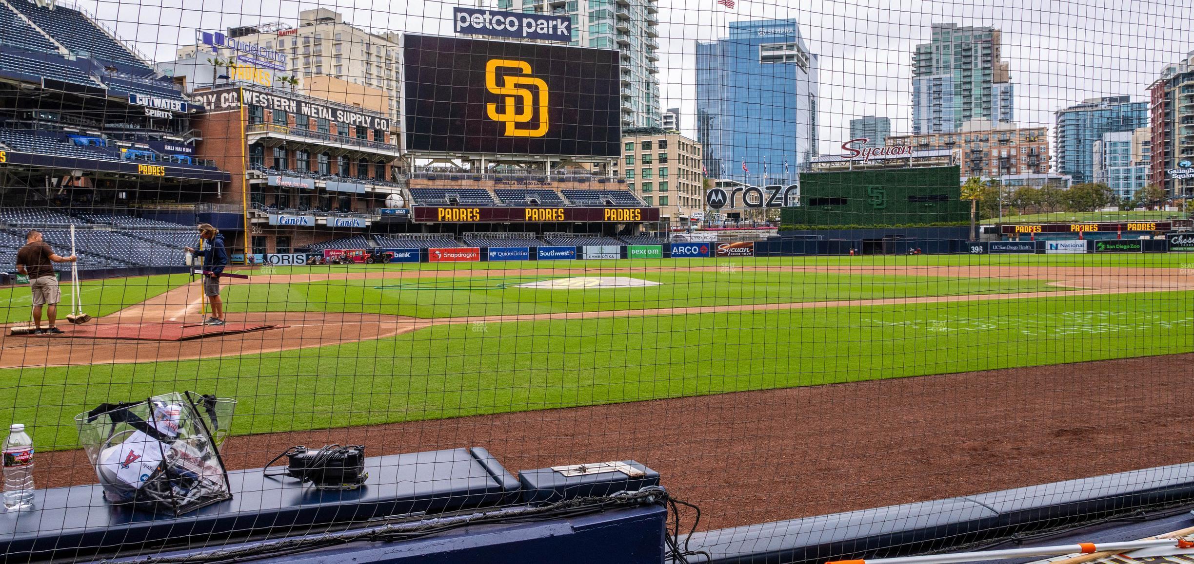 Seating view for Petco Park Section Dugout 5