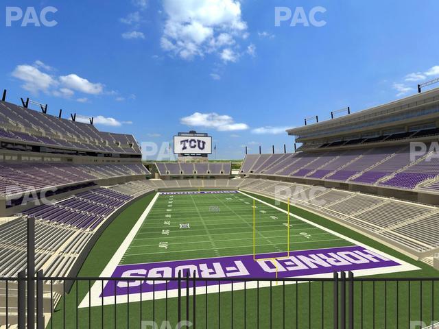 Seating view for Amon G Carter Stadium Section South End Zone Suite 5