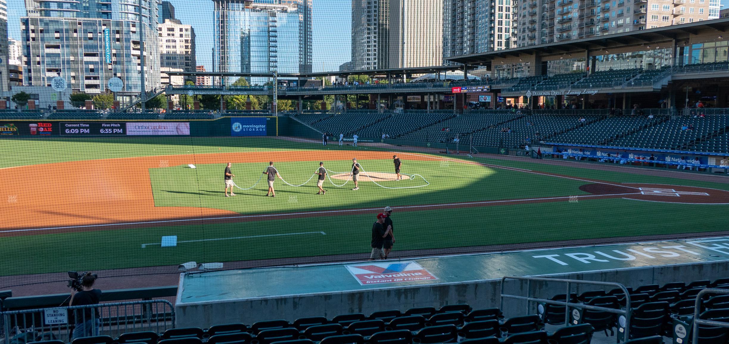 Seating view for Truist Field Section 116