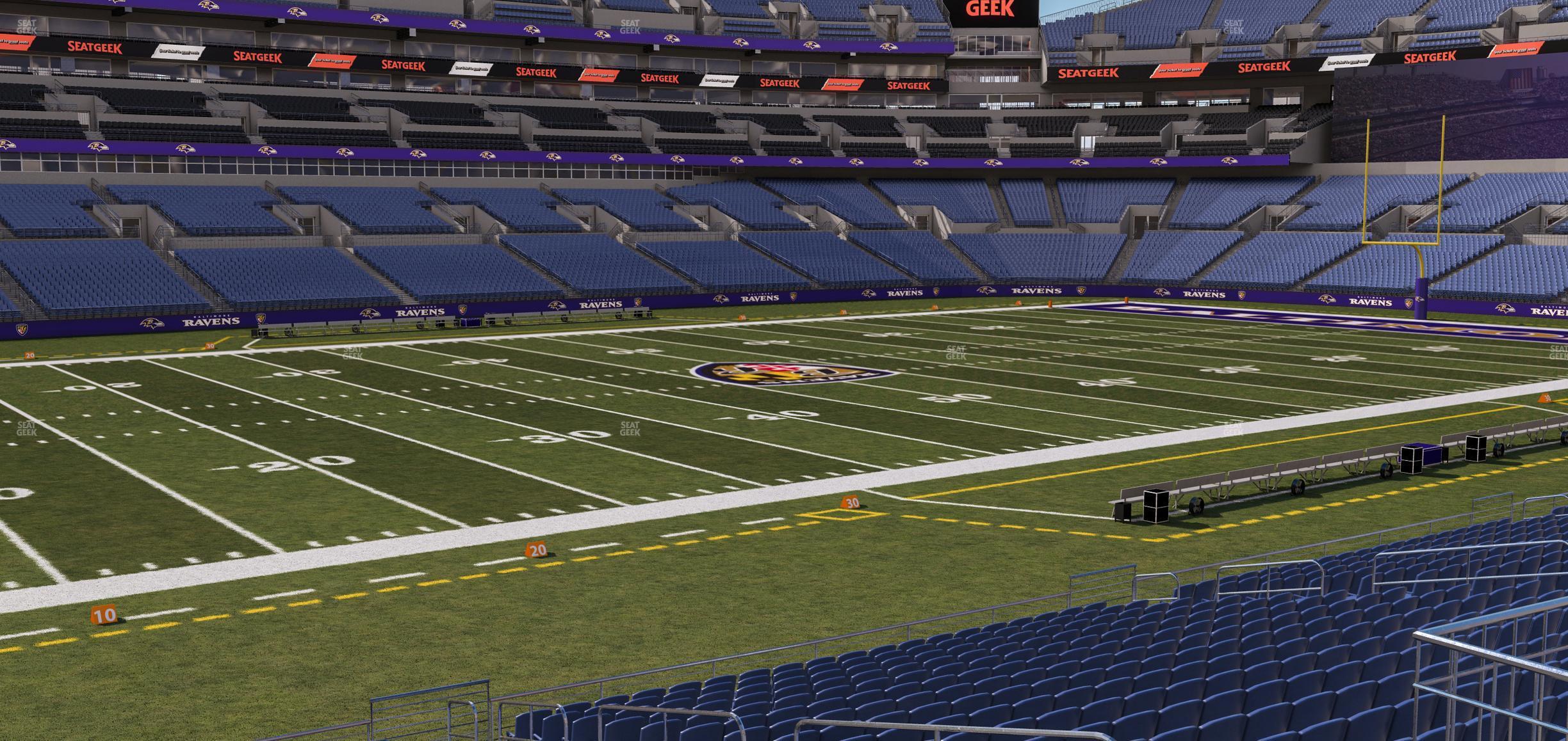 Seating view for M&T Bank Stadium Section 103