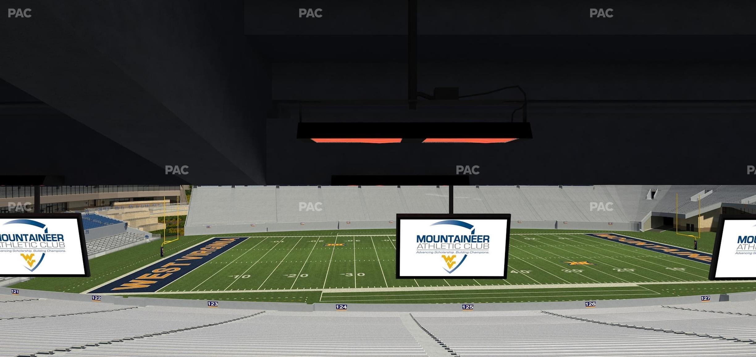 Seating view for Mountaineer Field at Milan Puskar Stadium Section Field Box 53