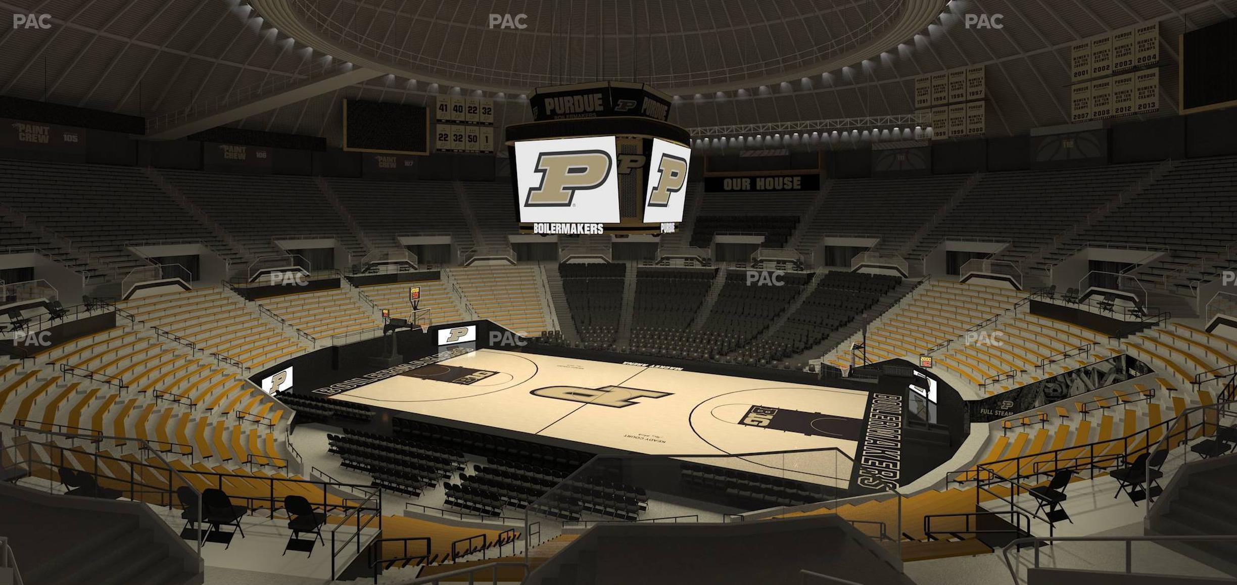 Seating view for Mackey Arena Section Upper 118