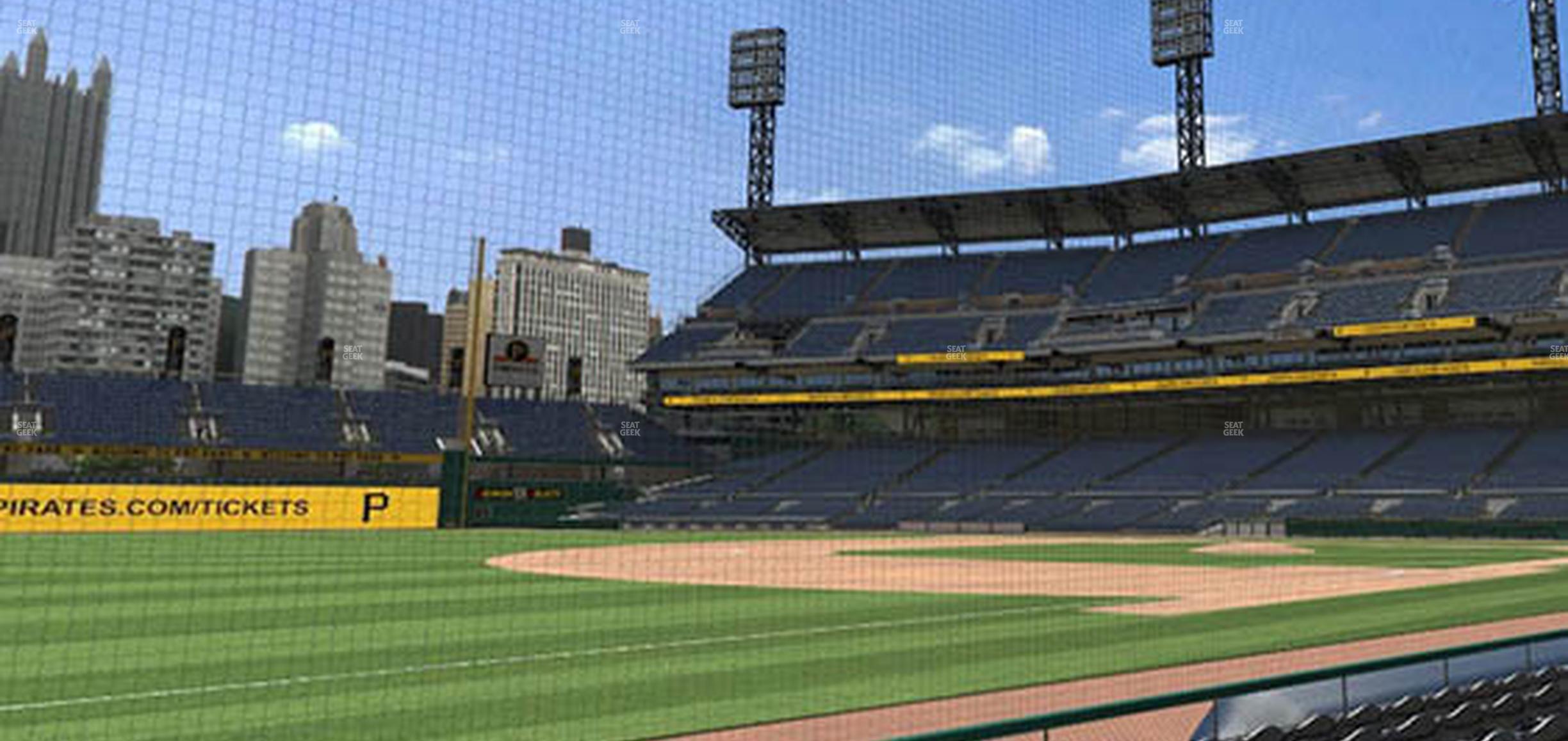 Seating view for PNC Park Section Field Box 28