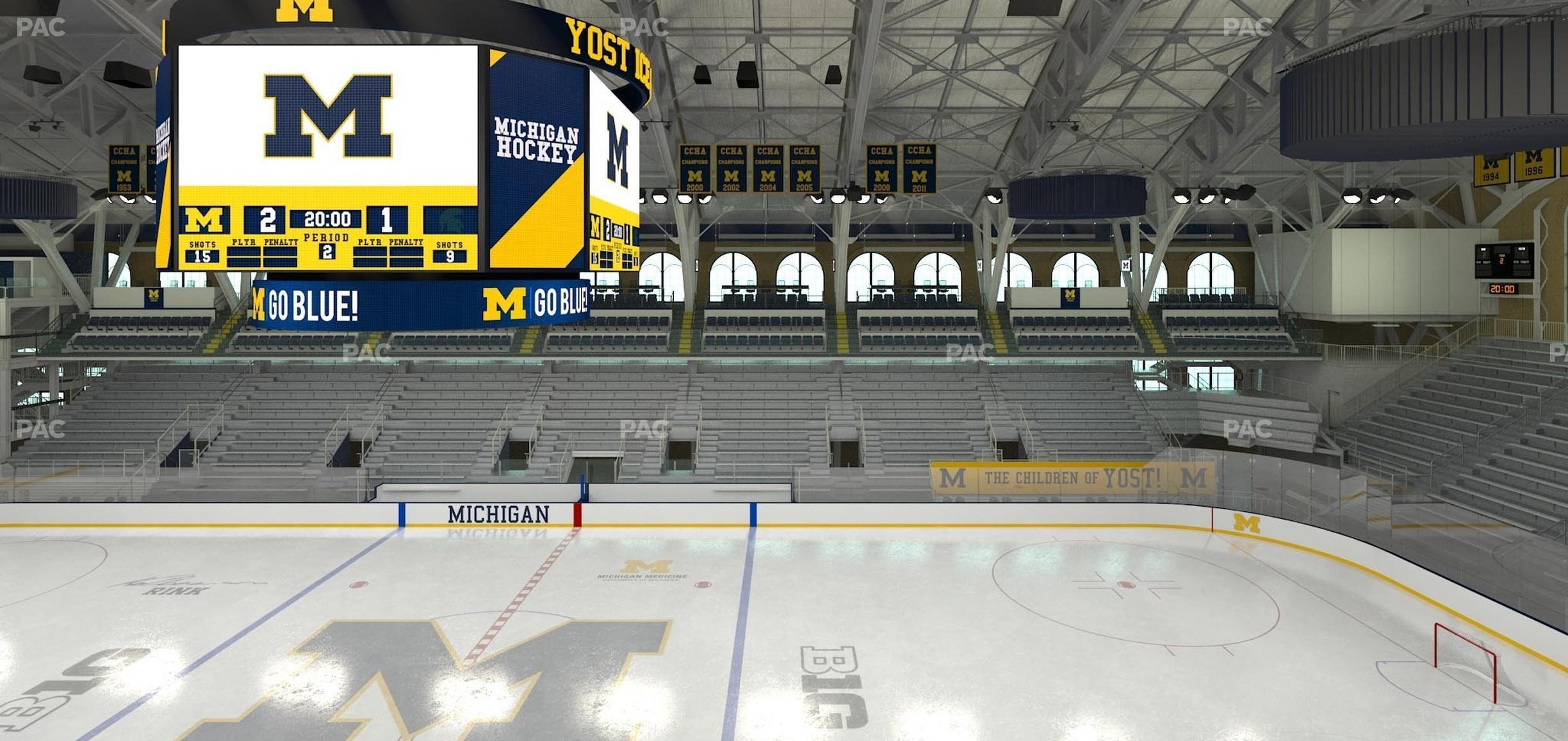 Seating view for Yost Arena Section Champions Box G