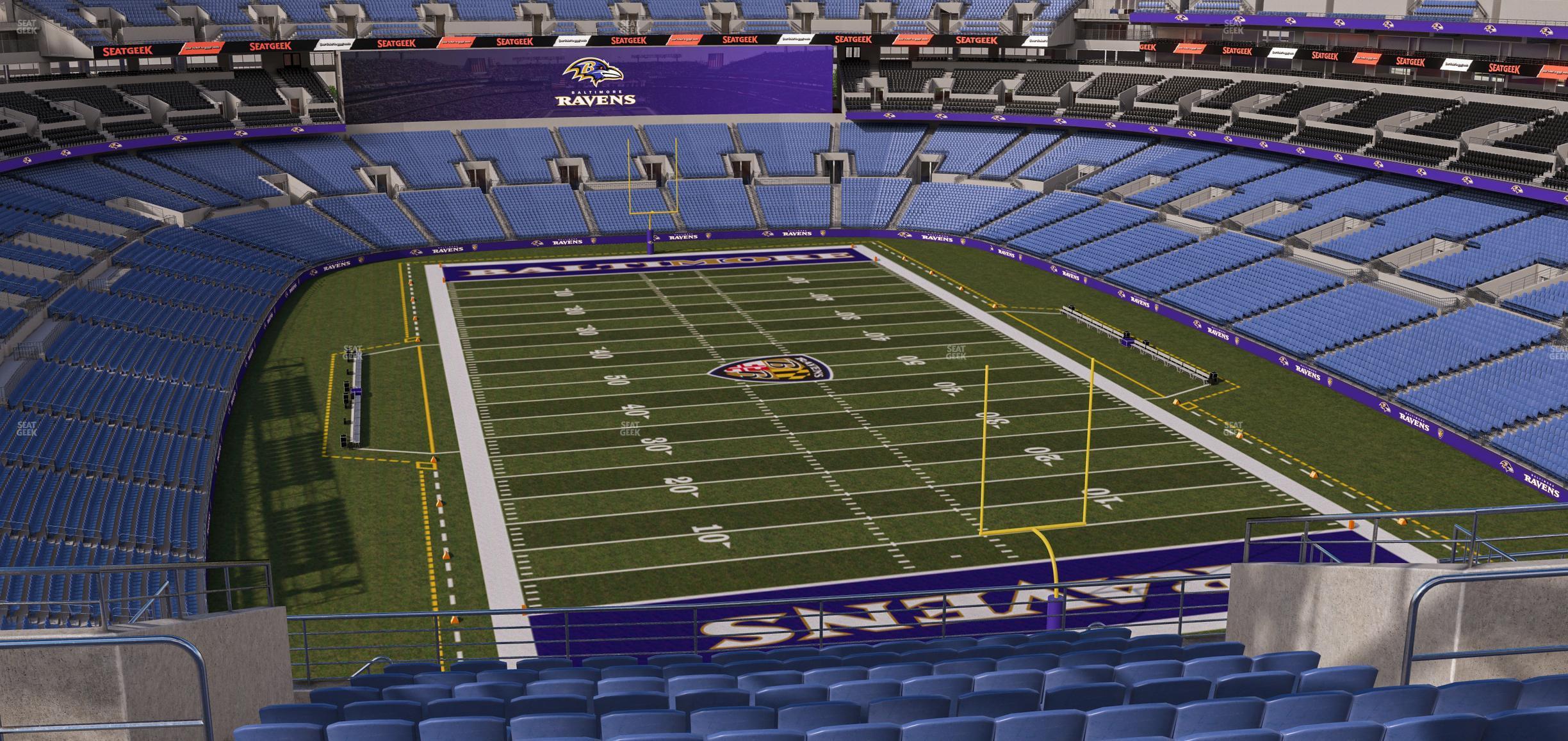 Seating view for M&T Bank Stadium Section 515