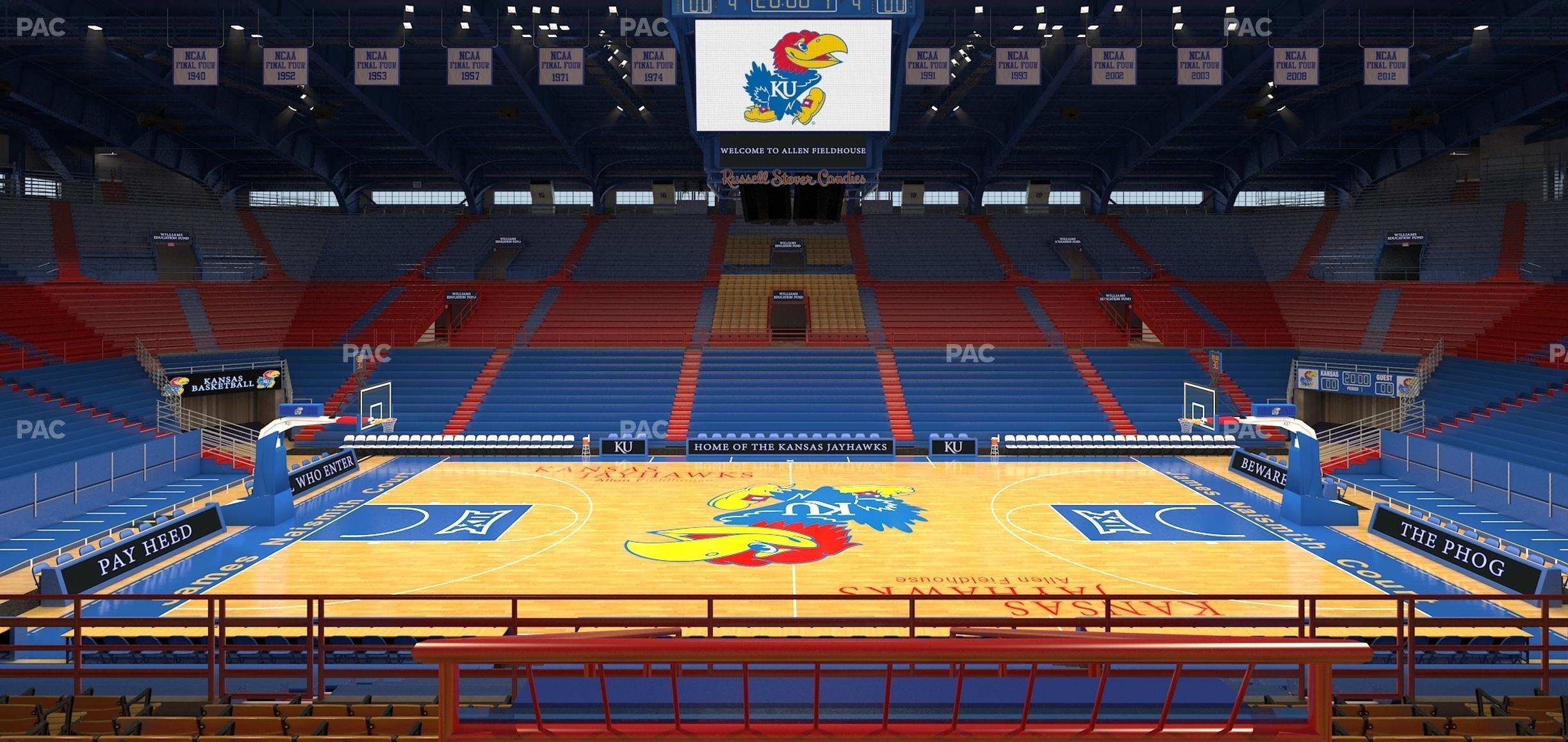 Seating view for Allen Fieldhouse Section 6