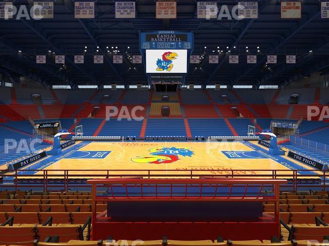 Seating view for Allen Fieldhouse Section 6