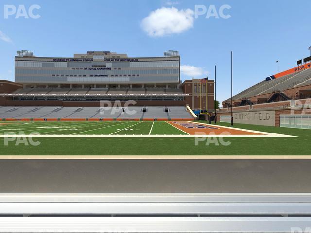 Seating view for Memorial Stadium - IL Section Front 102