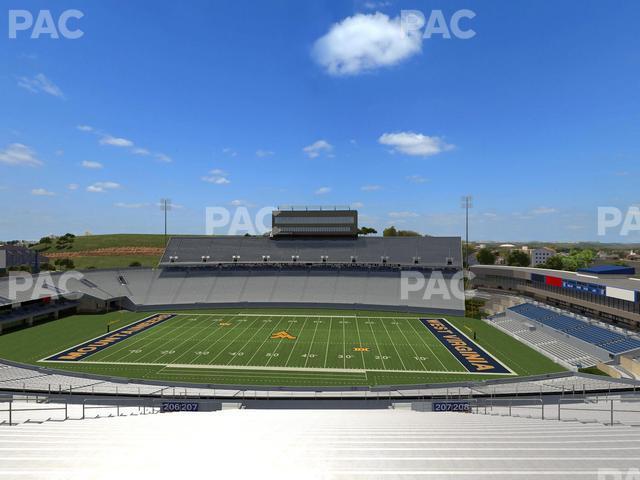 Seating view for Mountaineer Field at Milan Puskar Stadium Section 207