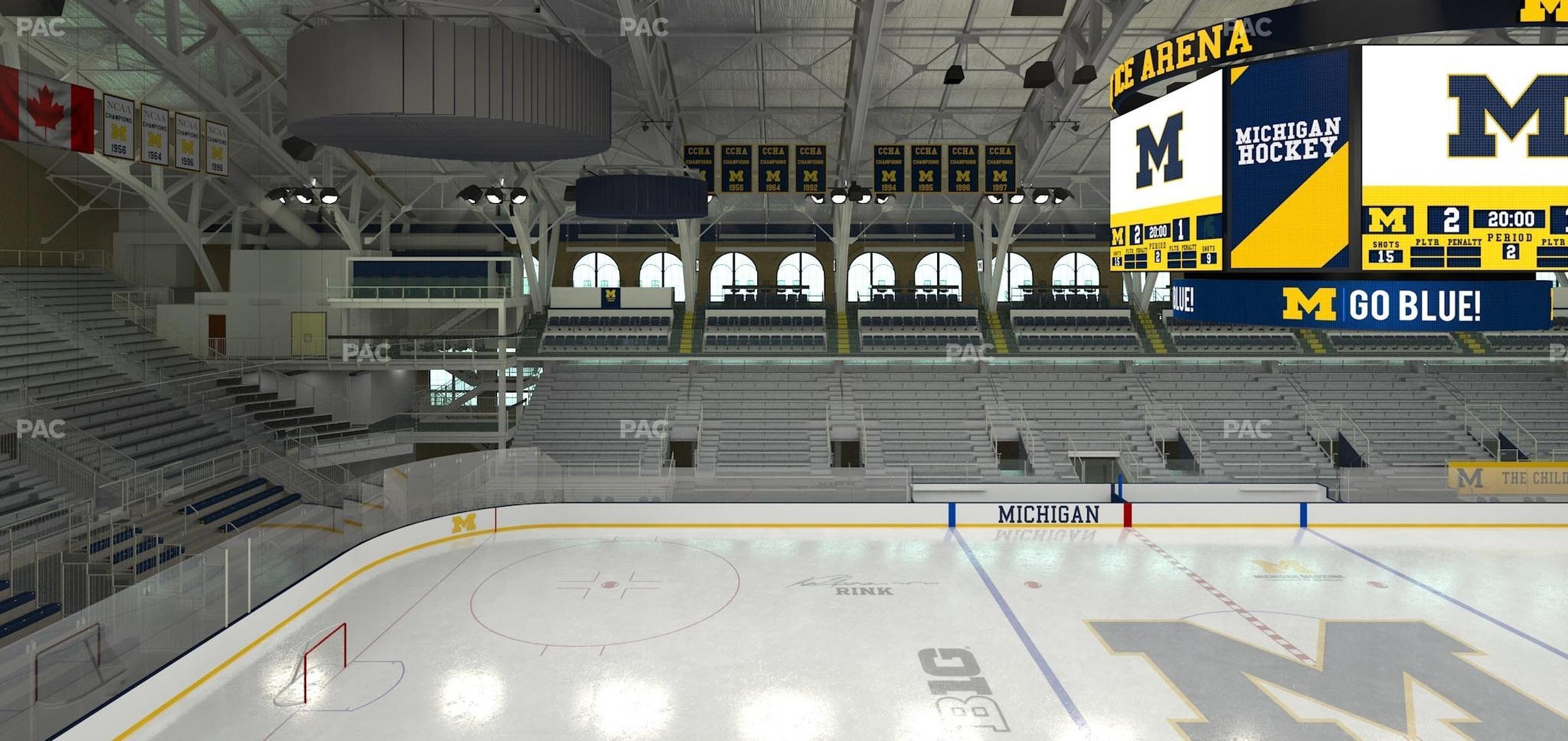 Seating view for Yost Arena Section Champions Box K