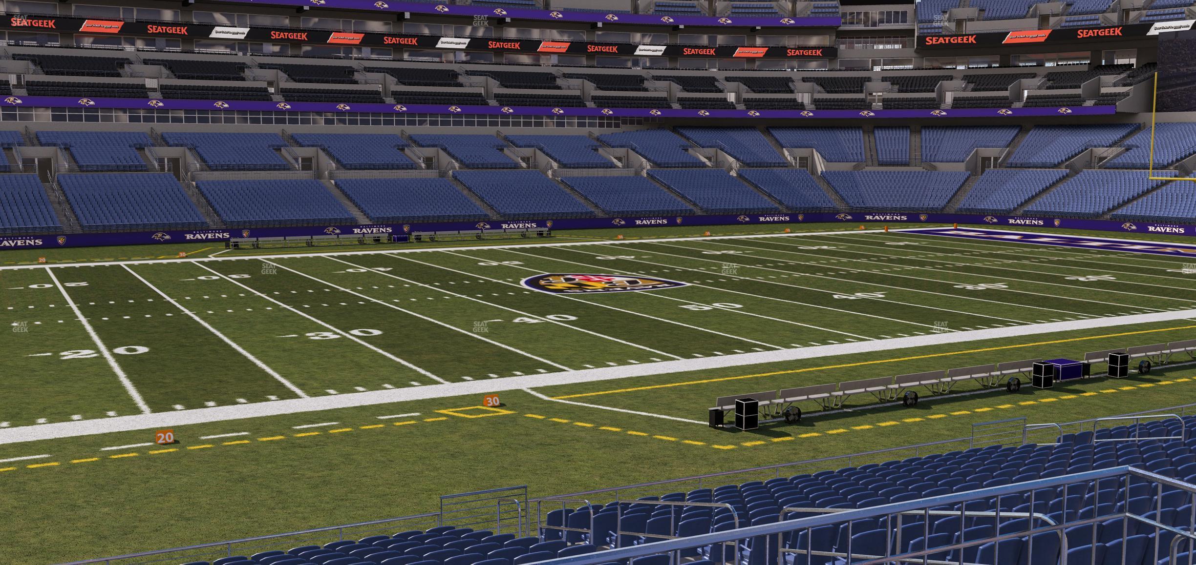 Seating view for M&T Bank Stadium Section 102