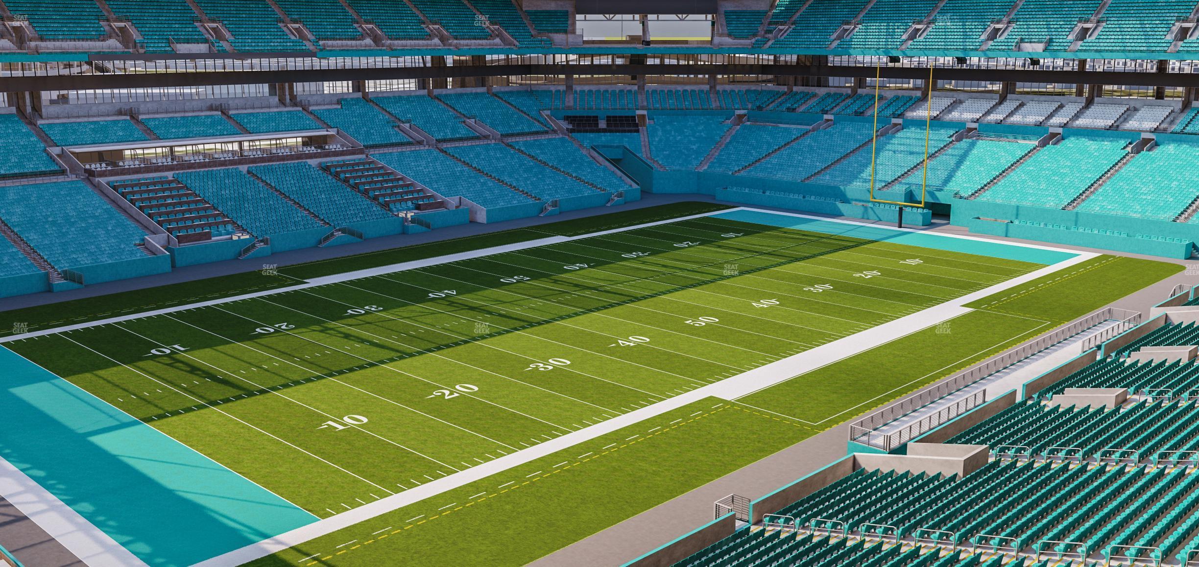 Seating view for Hard Rock Stadium Section 325 Patio Terrace